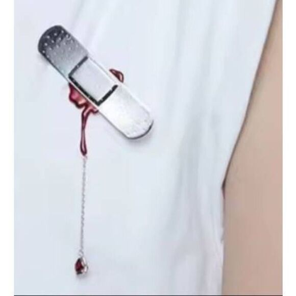 NWOT Band Aid Blood brooch pin - Picture 4 of 6